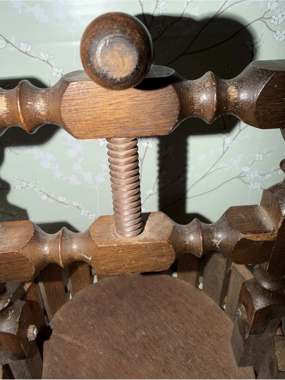 Wooden Brown Home Accent Decorative Nut Cracker Press